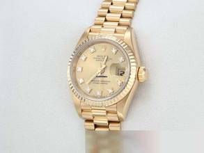 Thumbnail von Rolex Lady-Datejust Gelbgold 750 Diamanten Automatik 18kt Yellow Gold Damen President-band Chronometer Oyster
