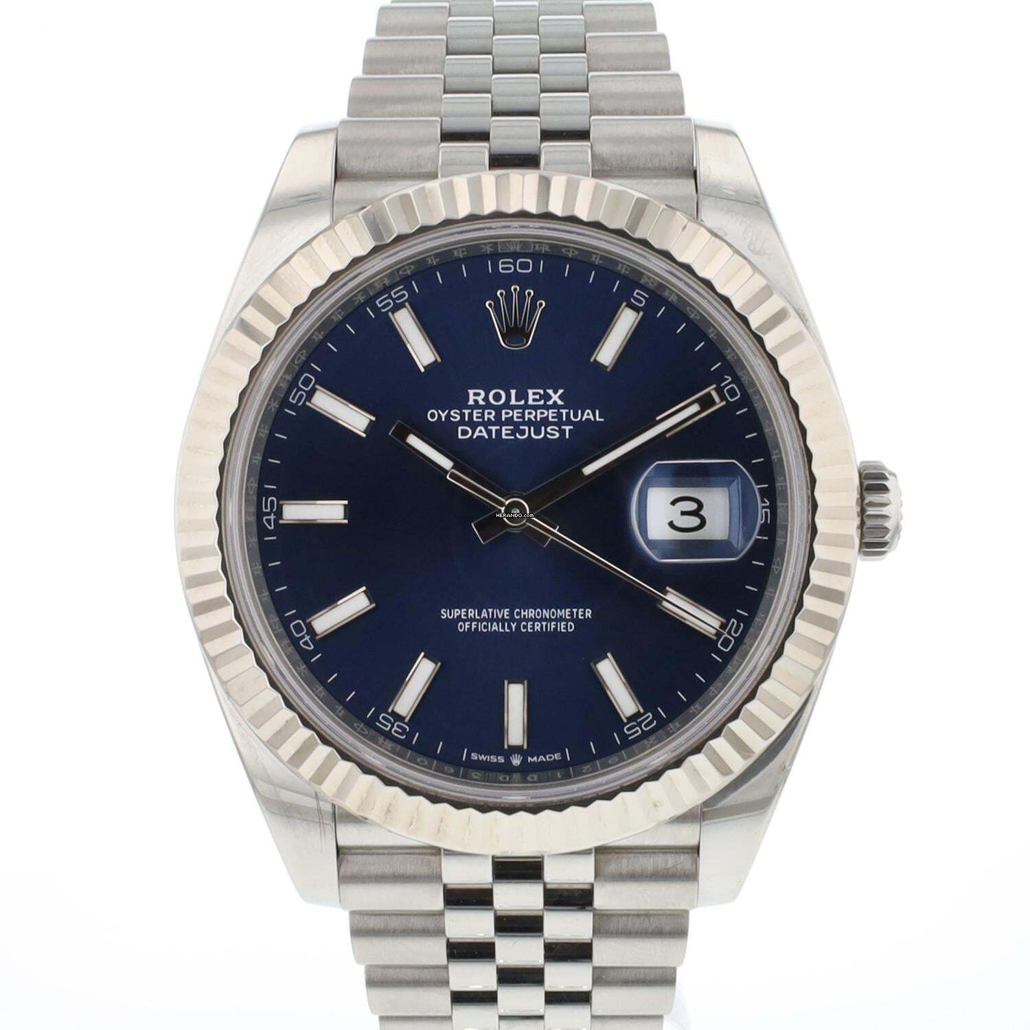 Rolex Datejust 41 Jubilee Fluted Blue Dial