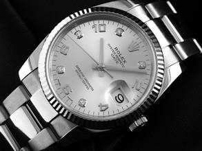 Thumbnail von Rolex Oyster Perpetual Date Ref.115234 Box&Beschreibung wie Neu Vintage Oyster Perpetual Date Diamanten