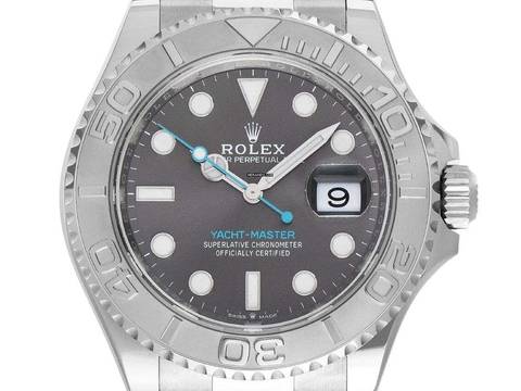 Rolex Yacht-Master 40 Ref.126622 2019 LC 100 Full Set wie Neu Yacht-Master Rhodium Stahl 950 Platin