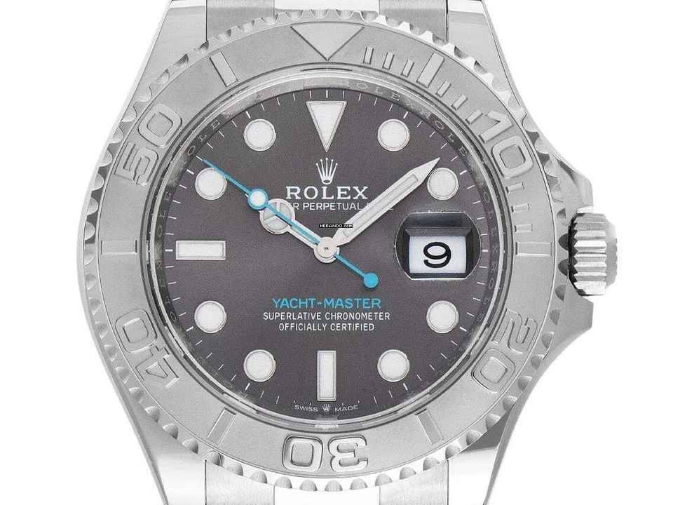  Rolex Yacht-Master 40 Ref.126622 2019 LC 100 Full Set wie Neu Yacht-Master Rhodium Stahl 950 Platin 