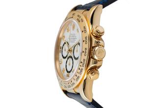 Thumbnail von Rolex Daytona Chronograph 18k Gold White Diamond Dial Ref. 16518 B&P 1997 LC100