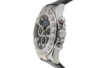 Thumbnail von Rolex Daytona Chronograph 18k Weissgold Black Diamond Dial Ref. 116519 B&P 2004
