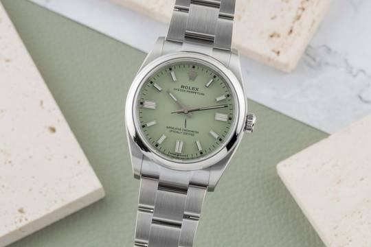 Rolex Oyster Perpetual 36 Pistachio Stahl Automatik Herrenuhr Ref. 126000 B&P 2026