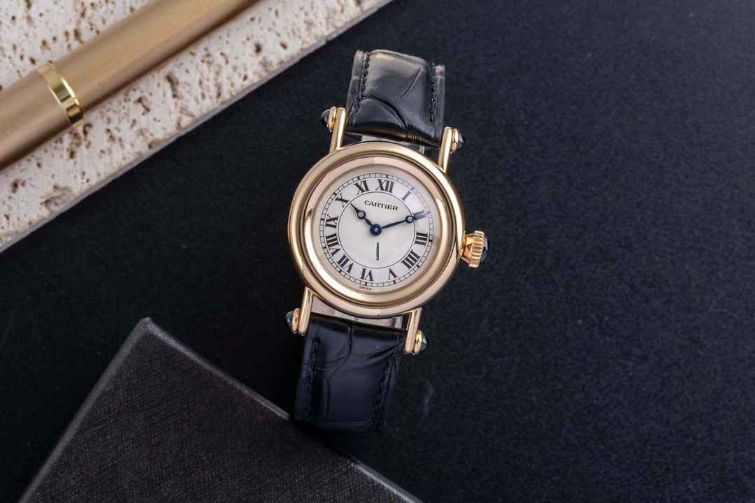  Cartier Diabolo 18k (0,750) Gold Quarz Damenuhr Ref. W1515856 