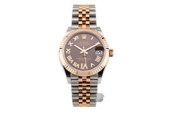 Thumbnail von Rolex Datejust 31 Chocolate Roman Dial - Jubilee Bracelet - Diamonds 278271 2022