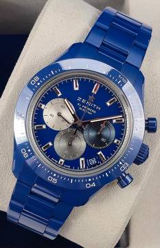  Zenith Chronomaster Sport 160th Anniversary Edition 49.3102.3600/51.M3100 Blue Ceramic Unworn/New Condition 3-2026 