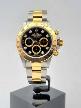 Rolex Daytona Zenith diamond dial steel gold