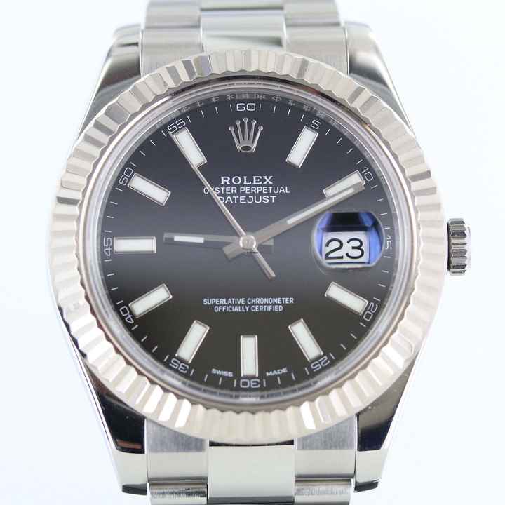  Rolex Datejust II Ref.116334//Black Dial/Stahl/Weissgold//#KS 