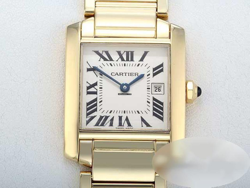 Cartier Tank Française Gelbgold 750 Lady Damen 18kt Yellow Gold