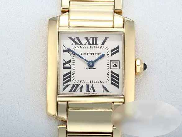  Cartier Tank Française Gelbgold 750 Lady Damen 18kt Yellow Gold 