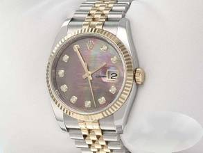 Thumbnail von Rolex Datejust 36 36mm 116233 2013 Perlmutt Diamanten Stahl Gelbgold 750 Automatik Stainless Steel 18kt Yellow Gold Jubilé-band Chronometer Oyster