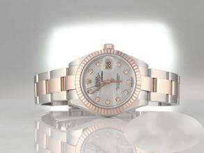 Thumbnail von Rolex Lady-Datejust 28mm 279171 Edelstahl Rosegold 750 Diamanten Automatik Gold
