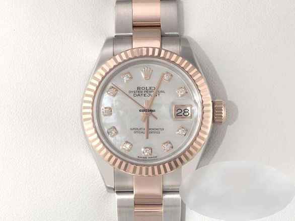 Rolex Lady-Datejust 28mm 279171 Edelstahl Rosegold 750 Diamanten Automatik Stainless Steel 18kt Rose Gold Oyster-band Chronometer 