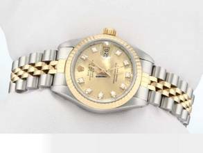 Thumbnail von Rolex Lady-Datejust Edelstahl Gelbgold 750 Diamanten Automatik Gold Stahl Damen Stainless Steel 18kt Yellow Gold Jubilé-band Chronometer Oyster