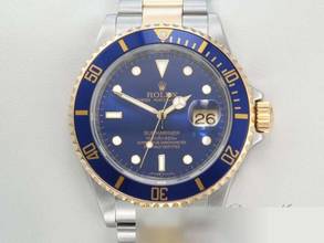 Thumbnail von Rolex Submariner Date 16613 T Stahl Gelbgold 750 Rehaut 2008 Automatik Stainless Steel 18kt Yellow Gold Oyster-band Chronometer Blue Dial