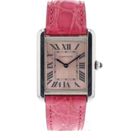  Cartier Tank Solo Small Steel Pink Dial 