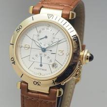 Thumbnail von Cartier Pasha Reserve De March 2395 Gold 18k/750 B+P