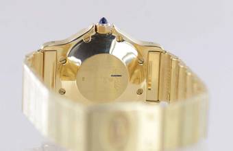 Thumbnail von Cartier Santos Octagon 30mm Medium 18K Gold Luxusuhr Automatic rar