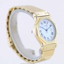 Thumbnail von Cartier Santos Octagon 30mm Medium 18K Gold Luxusuhr Automatic rar