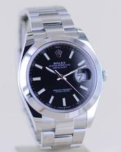 Thumbnail von Rolex Datejust 41 Black Stick Dial B+P 126300 Automatic schwarz Top