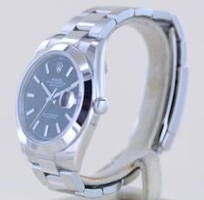 Thumbnail von Rolex Datejust 41 Black Stick Dial B+P 126300 Automatic schwarz Top
