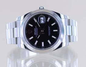 Thumbnail von Rolex Datejust 41 Black Stick Dial B+P 126300 Automatic schwarz Top