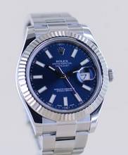 Thumbnail von Rolex Datejust II Stahl Weißgold Oyster blue Stick Dial 41mm blau B+P