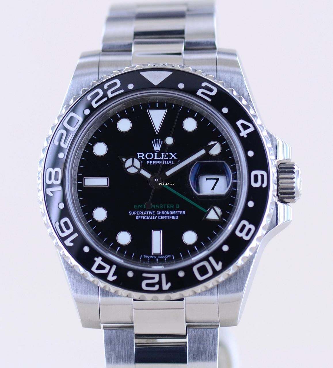 Rolex GMT-Master II 116710LN Oysterband Keramik Stahl Top B+P
