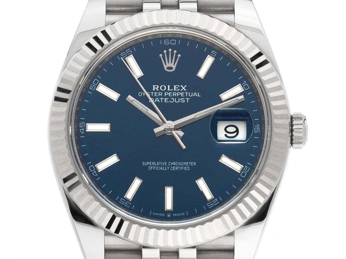 Rolex Datejust 41 Ref.126334 2020 Full Set wie Neu Datejust Stahl 18kt Weißgold