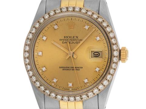 Rolex Datejust 36 Ref.16013 1984 Full Set sehr gut Vintage Datejust Diamanten open 6/9