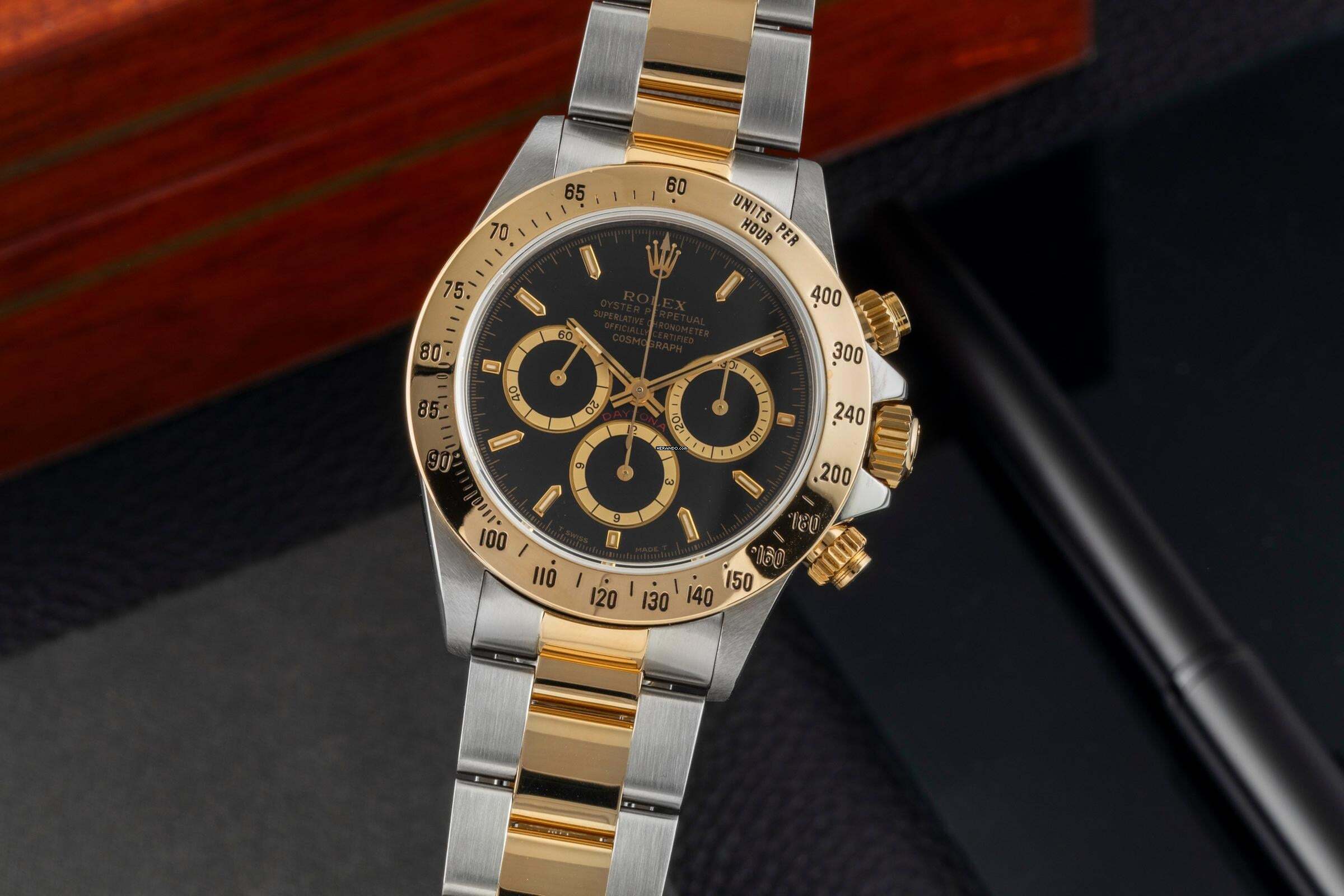 Rolex Daytona Zenith Chronograph Inverted 6 Stahl/Gold Automatik Ref. 16523 Box