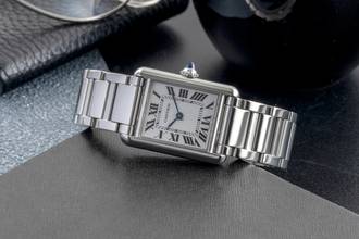 Thumbnail von Cartier Tank Must de Cartier Small Lady Stahl Damenuhr Ref. WSTA0051 Klassiker
