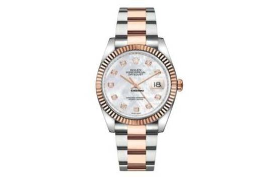 Rolex Datejust 36 MOP Dial With Diamond Index - Steel And Rose Gold - Oyster Bracelet - 116231