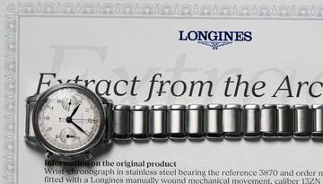 Thumbnail von Longines RARE 13ZN WATERPROOF CHRONOGRAPH REF 3870 FROM 1941 VINTAGE