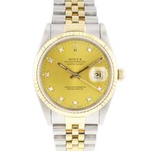 Thumbnail von Rolex Datejust 36 Steel Gold Jubilee Fluted Champagne Diamond Dial