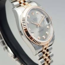 Thumbnail von Rolex Datejust 36 Diamonds 116231 Stahl RoséGold 18k/750 Box+docs Ungetragen verklebt!