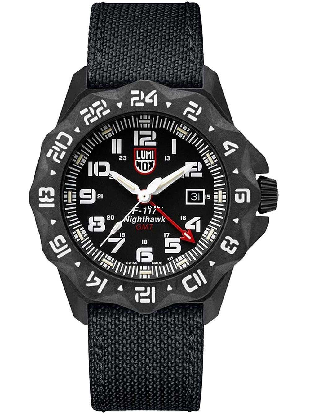 Luminox F-117 Nighthawk XA.6441 F-117 Nighthawk GMT Męski zegarek 44mm 20ATM