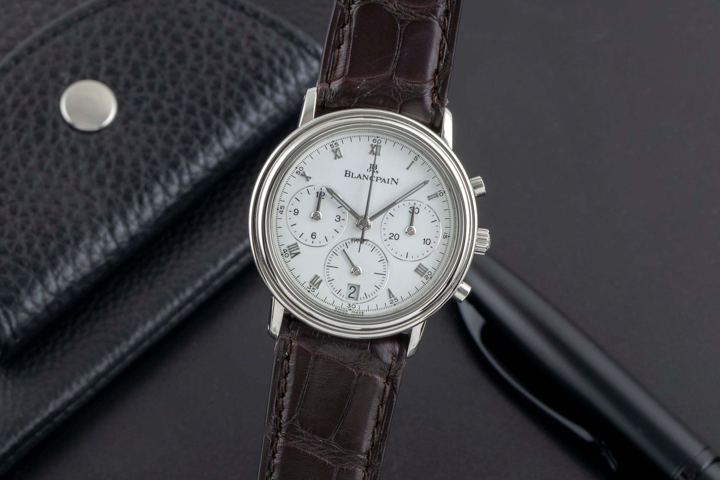 Blancpain Villeret Chronograph Stahl Automatik Herrenuhr Ref. 1185-1127
