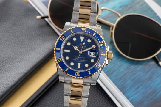 Rolex Submariner Date Stahl / Gold Bluesy Ref. 116613LB Box & Papiere 2015