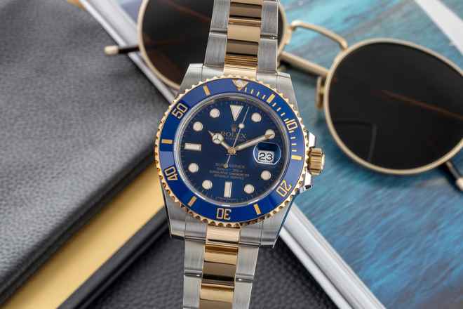 Rolex Submariner Date Çelik / Altın Bluesy Ref. 116613LB Kutu ve Belgeler 2015
