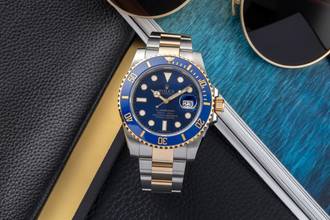 Thumbnail von Rolex Submariner Date acier / or Bluesy réf. 116613LB boîte et papiers 2015