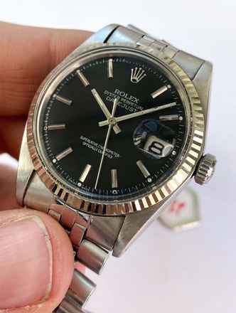 Rolex Datejust 36 Servisli Datejust 36mm Vintage Siyah Restorasyonlu Kadran ref 1601 1967'ye kadar uzanıyor 1601