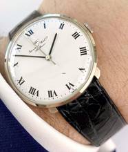 Thumbnail von IWC Classic Very Rare Art Deco Solid WHITE GOLD Vintage Handwinding 34mm Roman Dial 2401 2401
