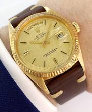Thumbnail von Rolex Day-Date 36 36mm Vintage Solid Gold Linen Sigma Dial 1803 1803