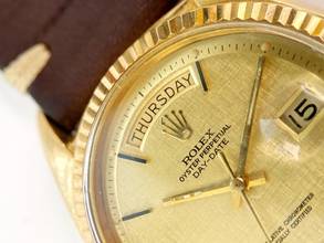 Thumbnail von Rolex Day-Date 36 36mm Vintage Solid Gold Linen Sigma Dial 1803 1803