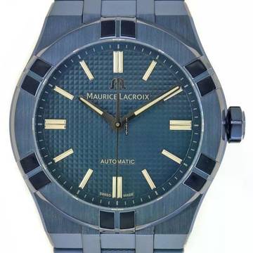Maurice Lacroix AIKON AUTOMATIC 39MM BLUE PVD LIMITED EDITION NEW FULL SET