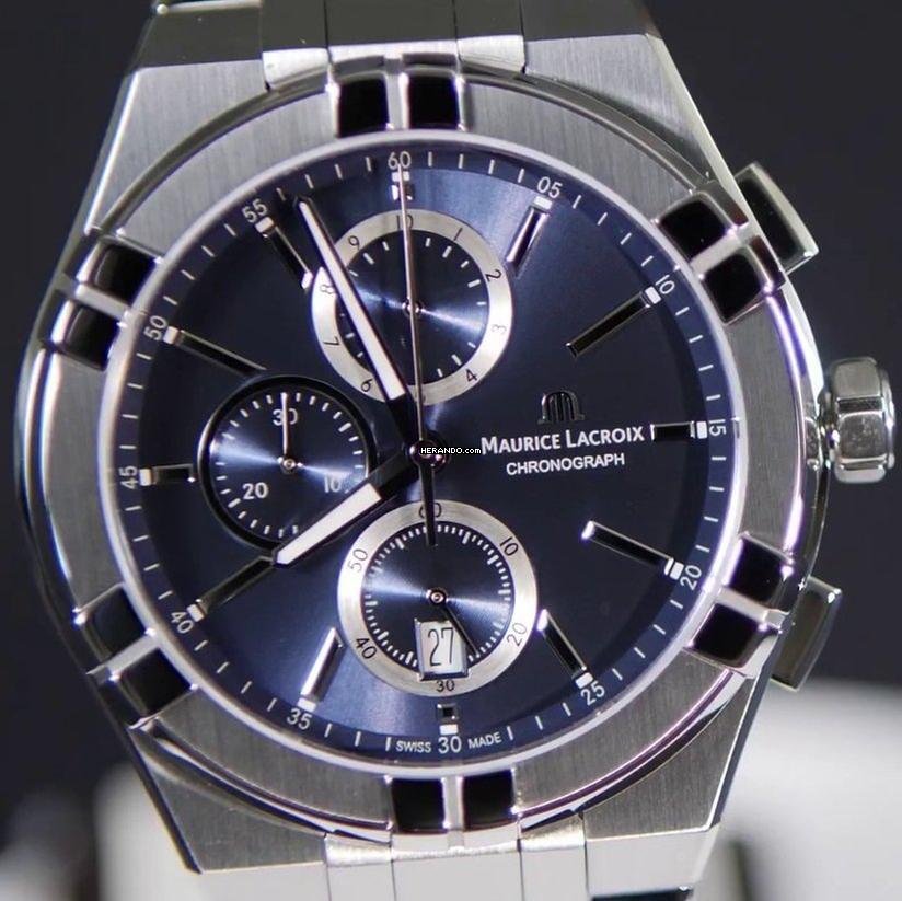 Maurice Lacroix AIKON QUARTZ CHRONOGRAPH NUOVO SET COMPLETO