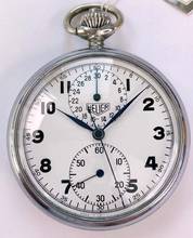 Thumbnail von Heuer Vintage Pocket Watch with Chronograph Stahl 52mm Taschenuhr Steel Taschen Uhr