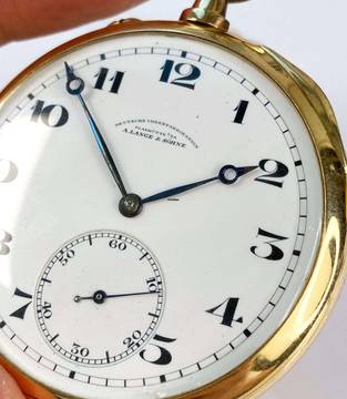A. Lange & Söhne Taschenuhr Pocket Watch Solid Gold Vollgold